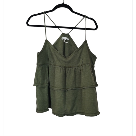 Aeropostale Olive Green Tiered Cami Top Size XL - Picture 1 of 3